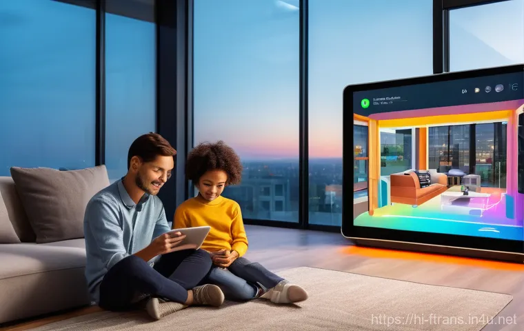 5G 모빌리티 - Smart City & Connected Living:**
A vibrant, futuristic cityscape at sunset, showcasing advanced 5G i...