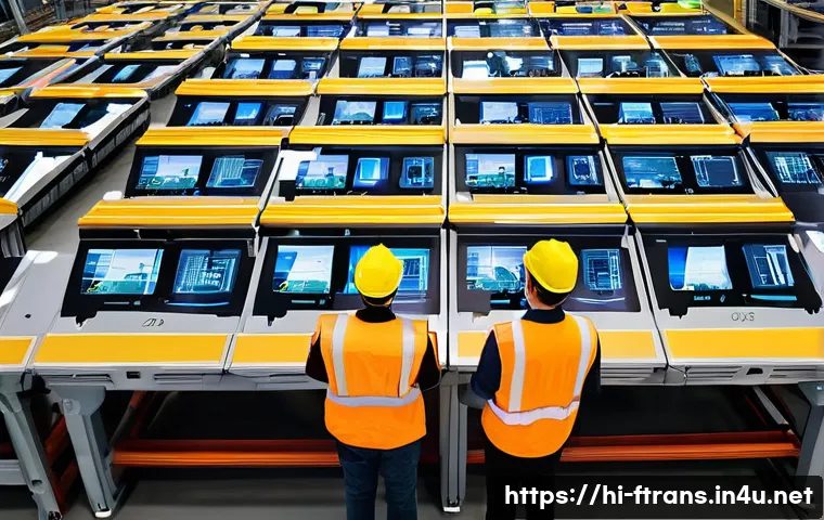 물류 자율화 - **Prompt 1: Futuristic Automated Warehouse with Human Oversight**
    "A wide, brightly lit, and met...
